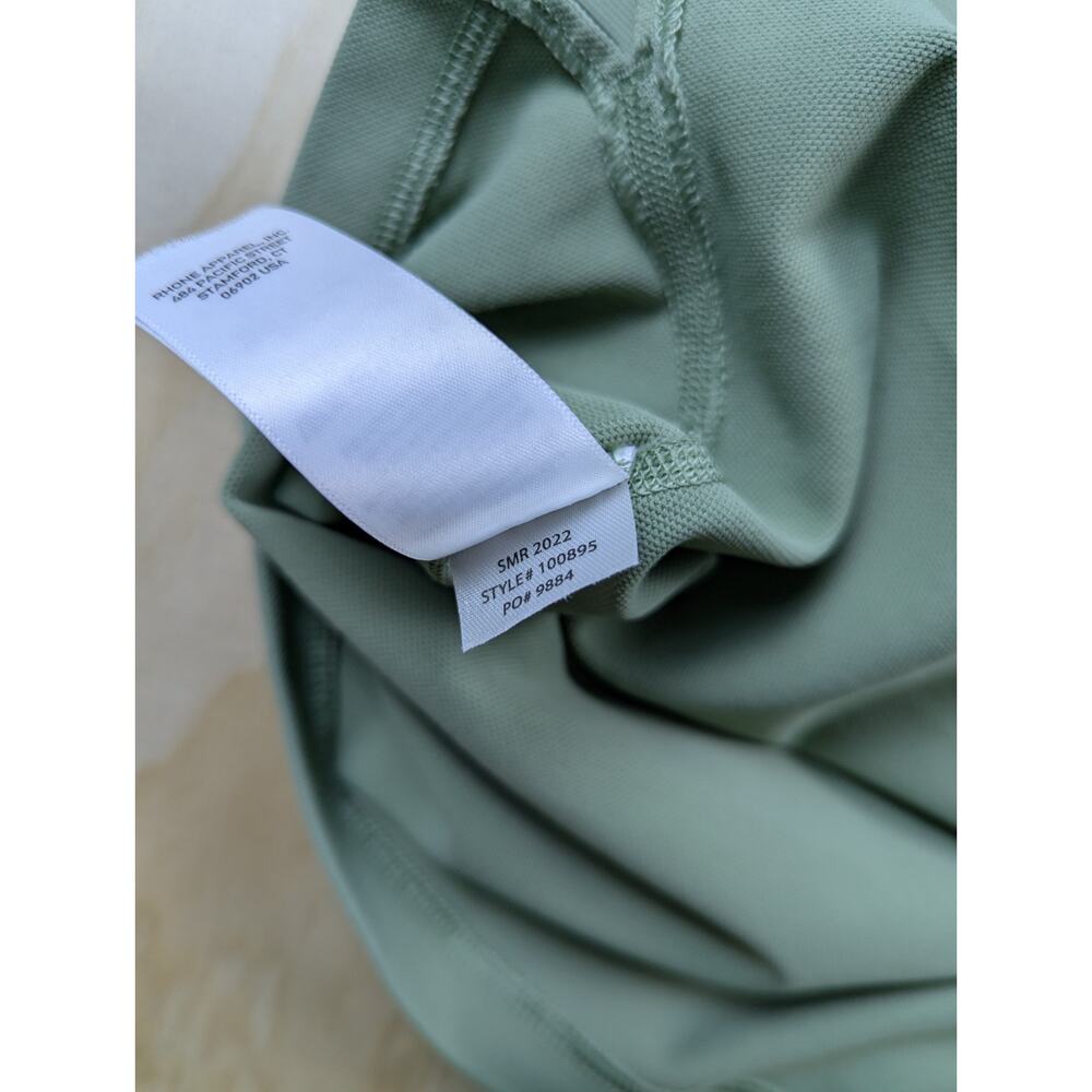 Rhone Men's Large 1/4 Zip Pullover Sage Green Nylon Stretch Performance - Picture 9 of 9